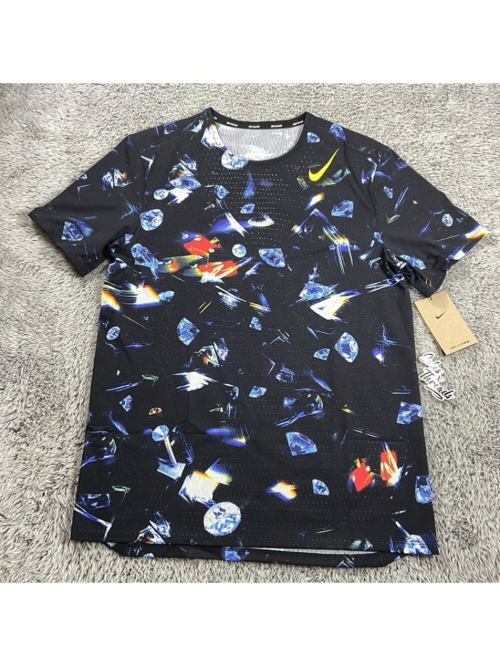 Nike AeroSwift Glam Dri-FIT ADV Running Top Size Small Men Black IH5043-010